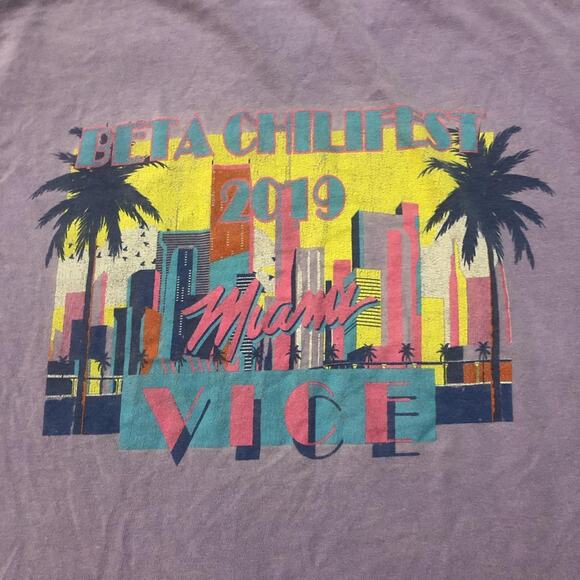 Vintage Lilac Miami Vice Chilifest Graphic Tee - Picture 3 of 6